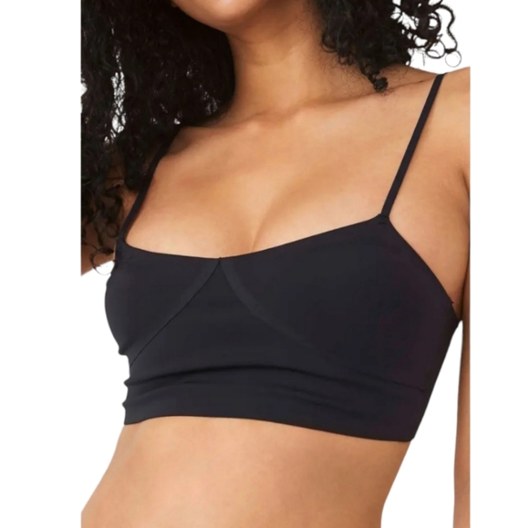 Free People Tops - Free People Brinley Longline Bralette / Black